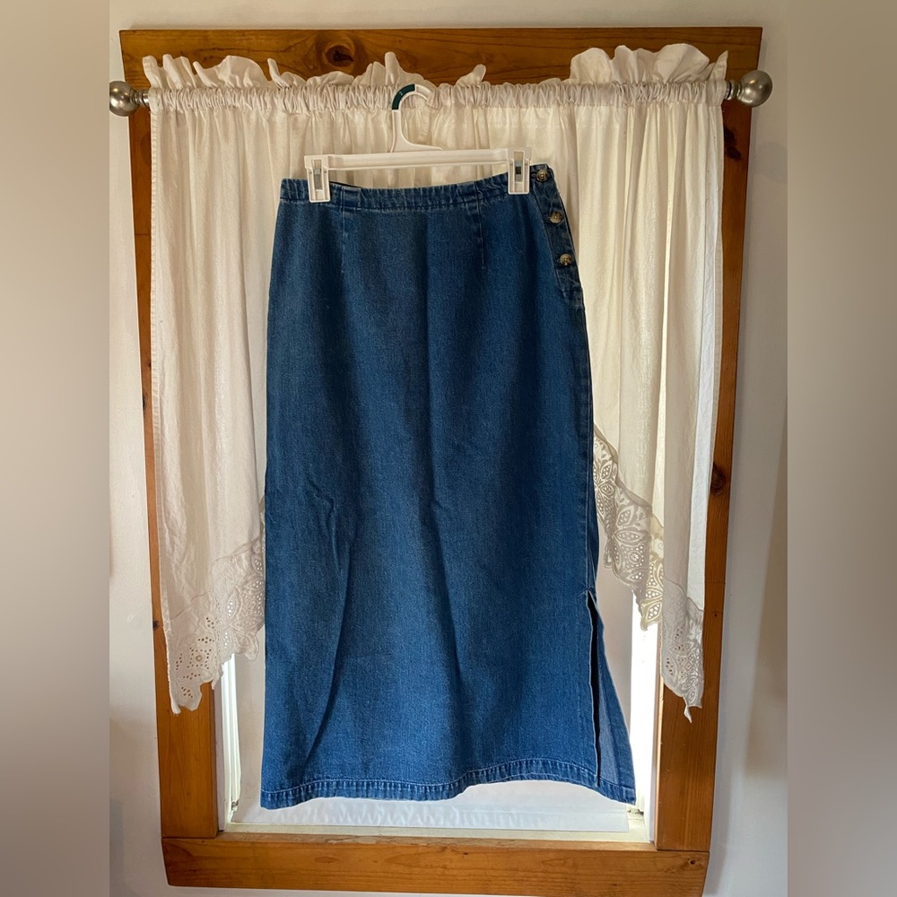 Eddie Bauer Vintage Denim Maxi Skirt